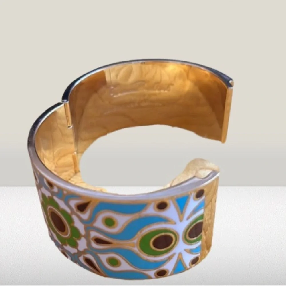 Kate Spade x Florence Broadhurst “Carry a Torch” Enamel Bangle Limited Edition - Picture 4 of 4